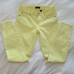 Bebe Yellow Skinny Jeans Stretch Denim